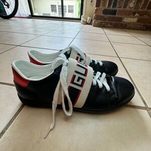Gucci new ace RT black sneaker US size 10.5